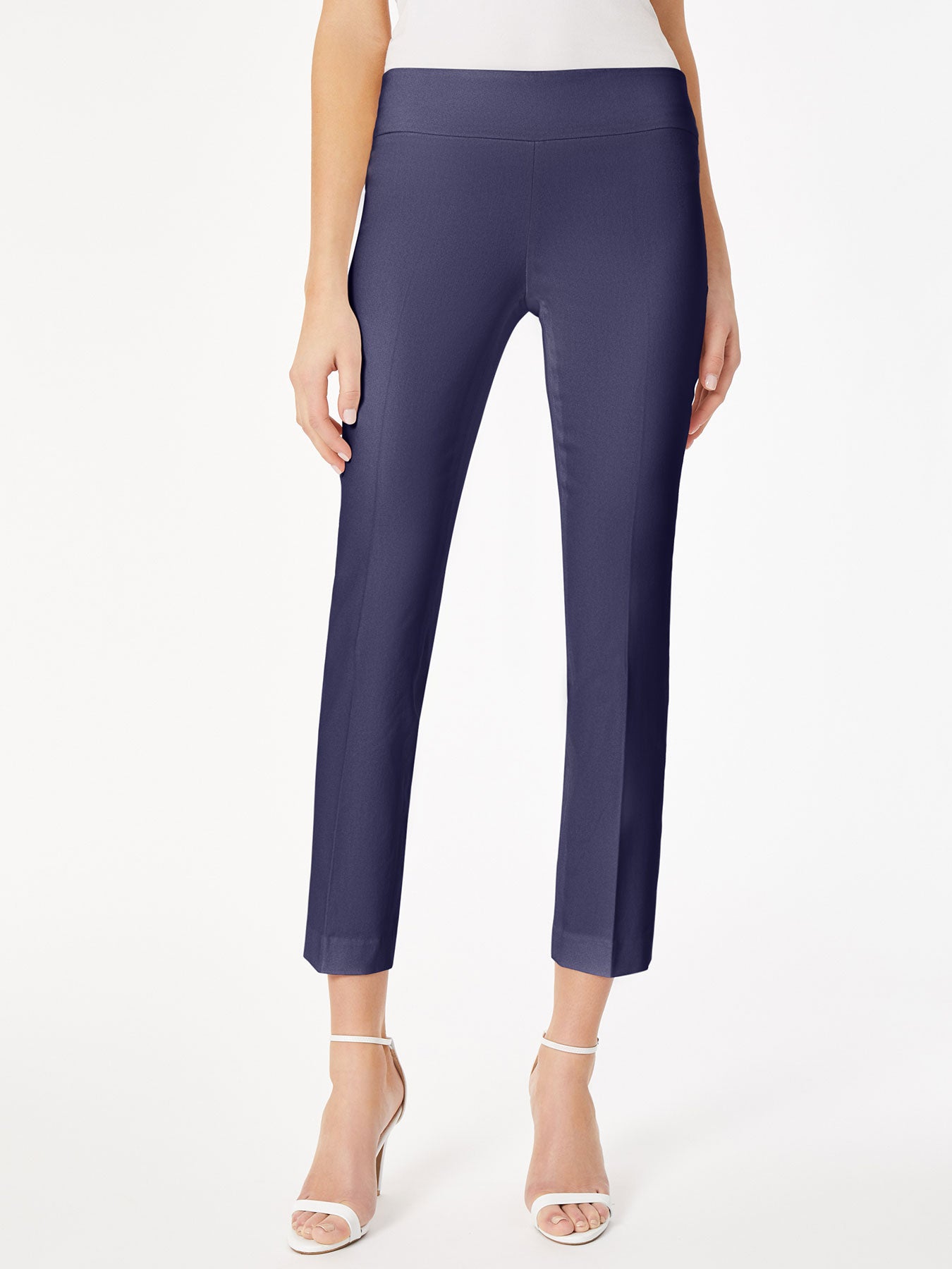 Solid Stretch Pull-on Straight Leg Pant