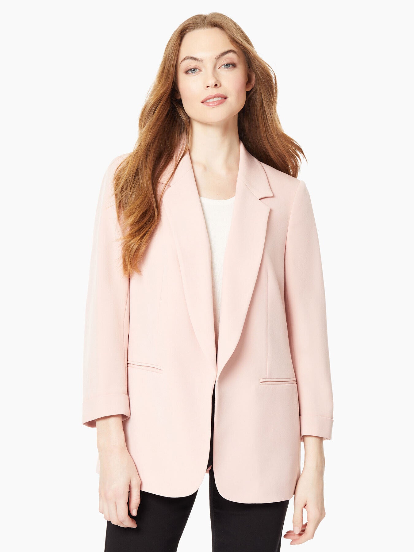 Notch Collar Blazer - Women's Pink Blazer