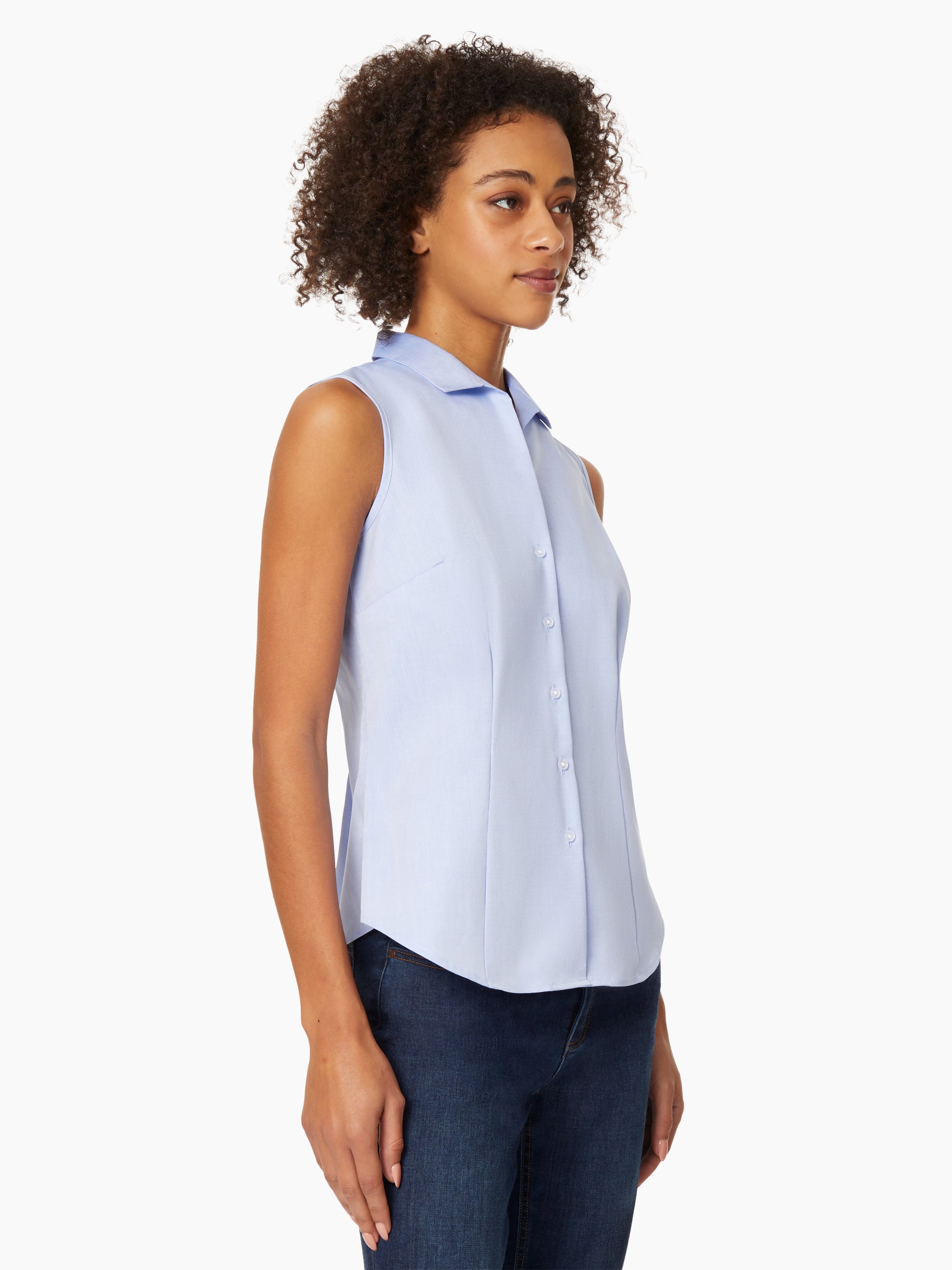 Women's Wrinkle-Free Sleeveless Shirt - Solid