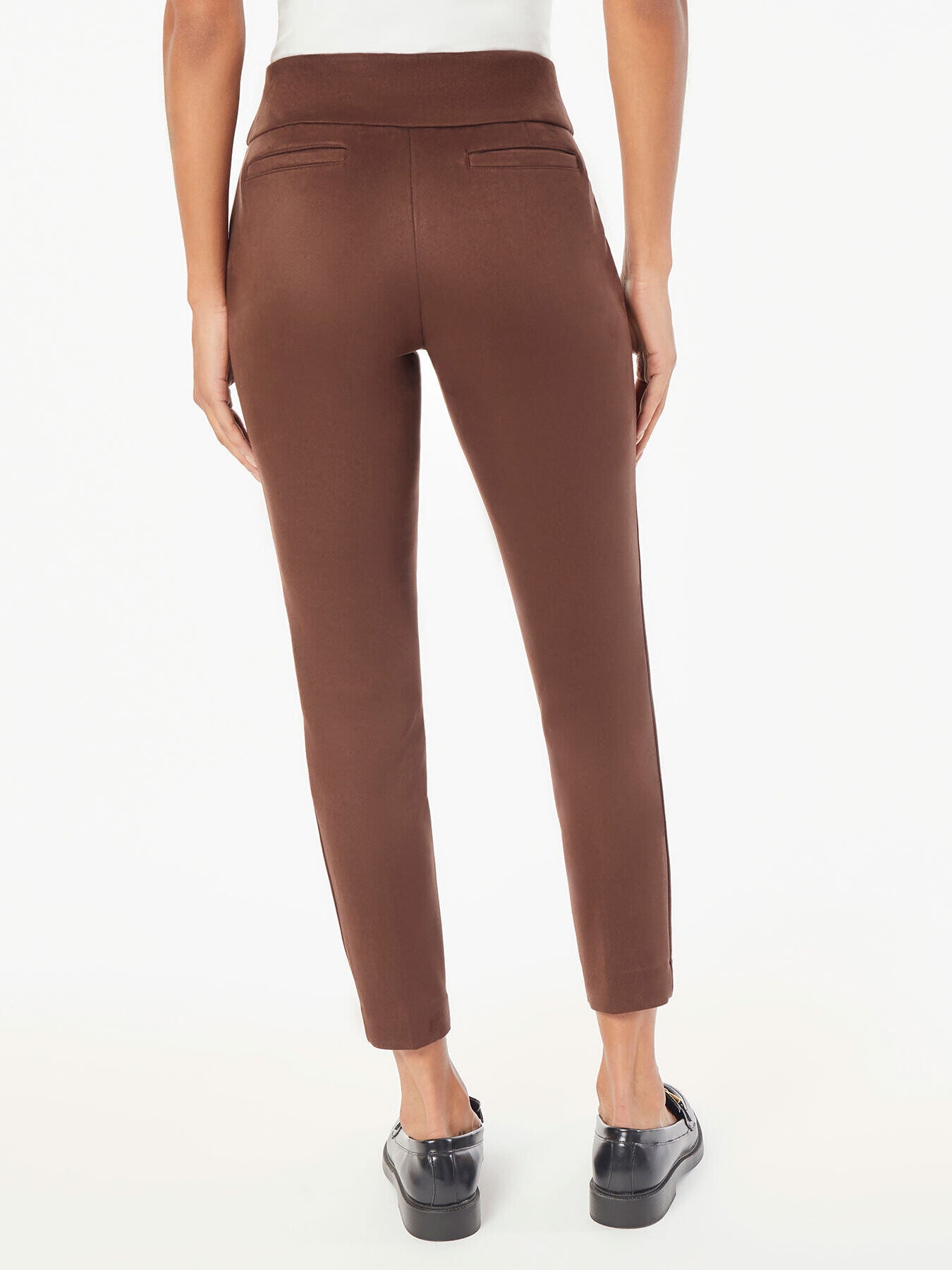 Faux Suede Cigarette Trousers Clothing in Beige - Get great deals at JustFab
