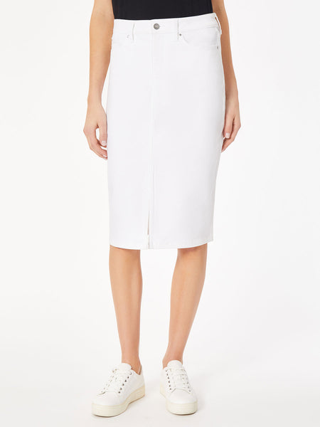 Blank NYC White Denim Skirt - Button Front Skirt - Midi Skirt - $75.00 -  Lulus