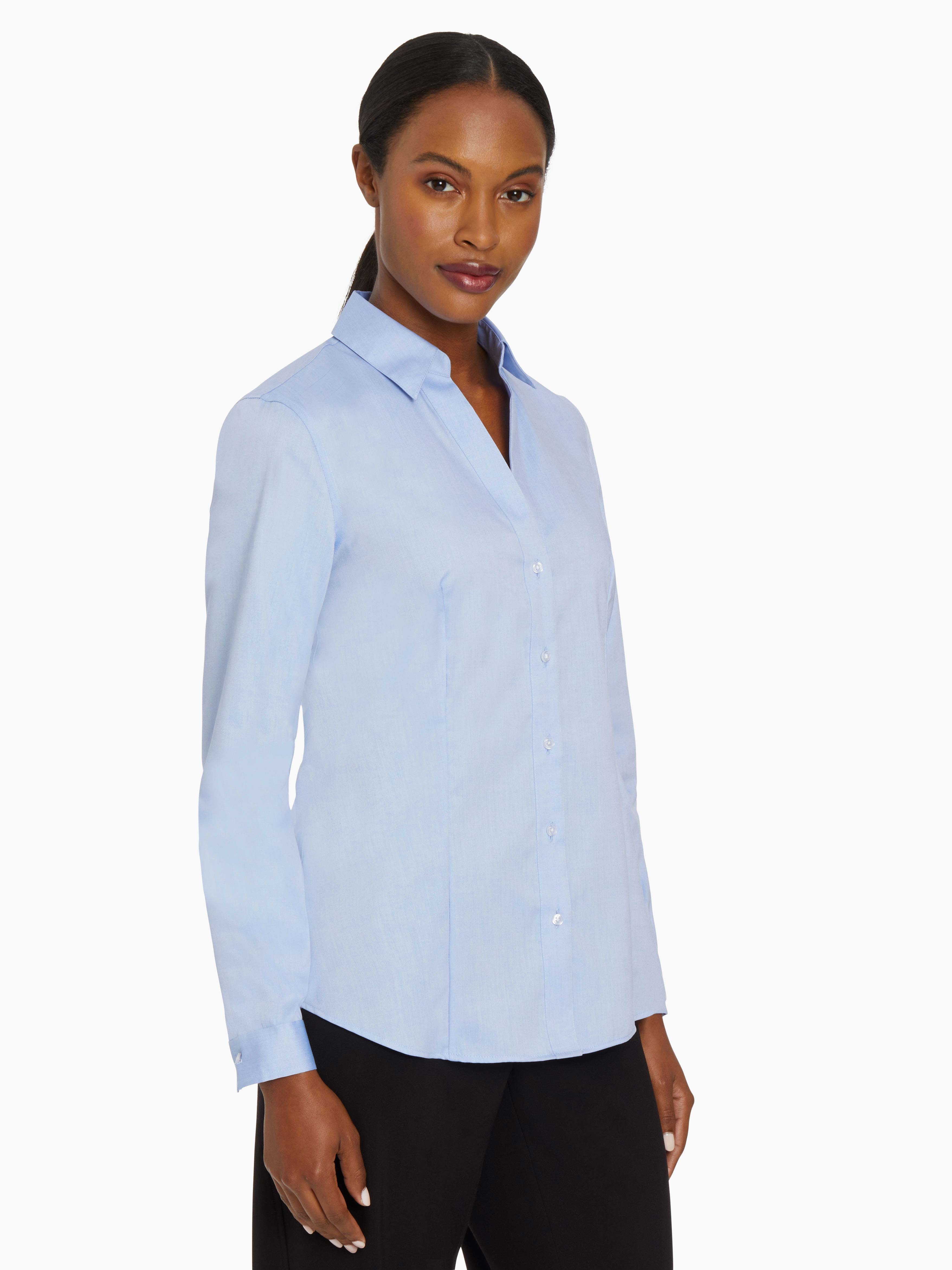 Blue Easy-Care Shirt - Button Front Shirt | Jones New York
