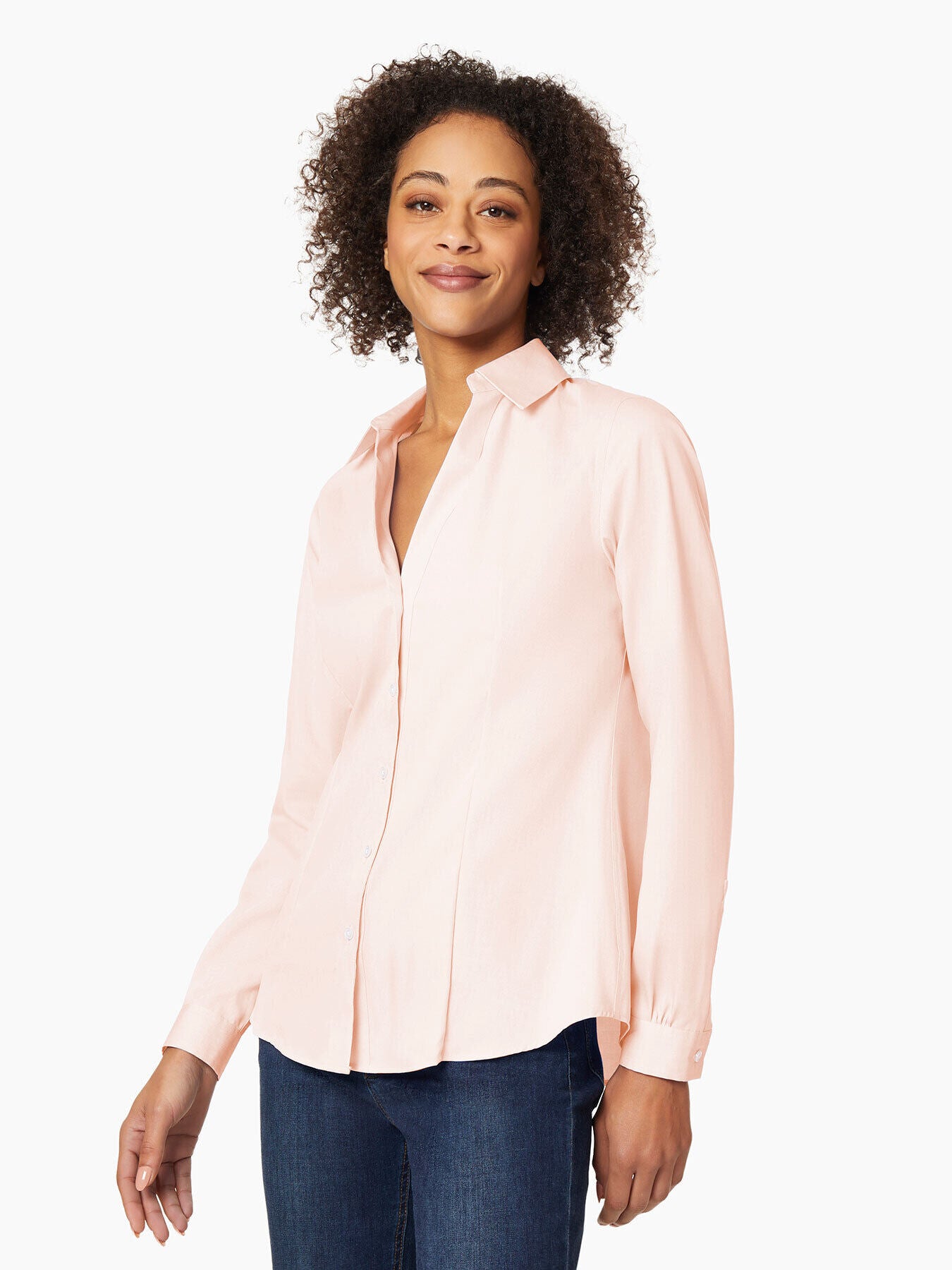 Pink Easy-Care Shirt - Button Front Shirt | Jones New York