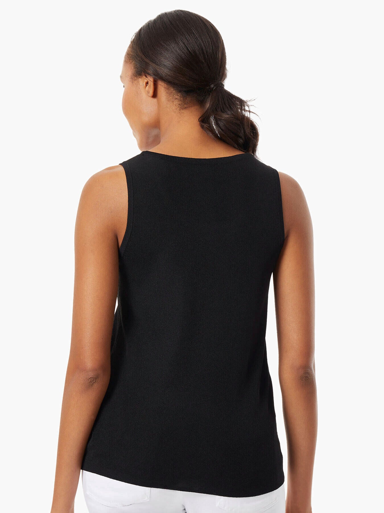 Body Soft Rib Tank Top in Washed Black