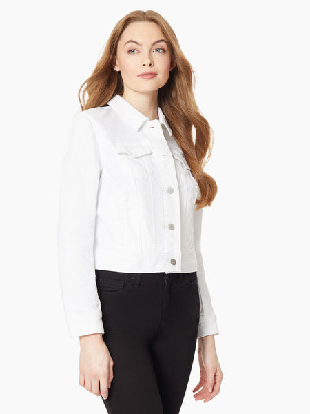Buy SHOWOFF Women's Solid White Spread Collar Regular Denim Jacket-IM-10322_White_M  at Amazon.in