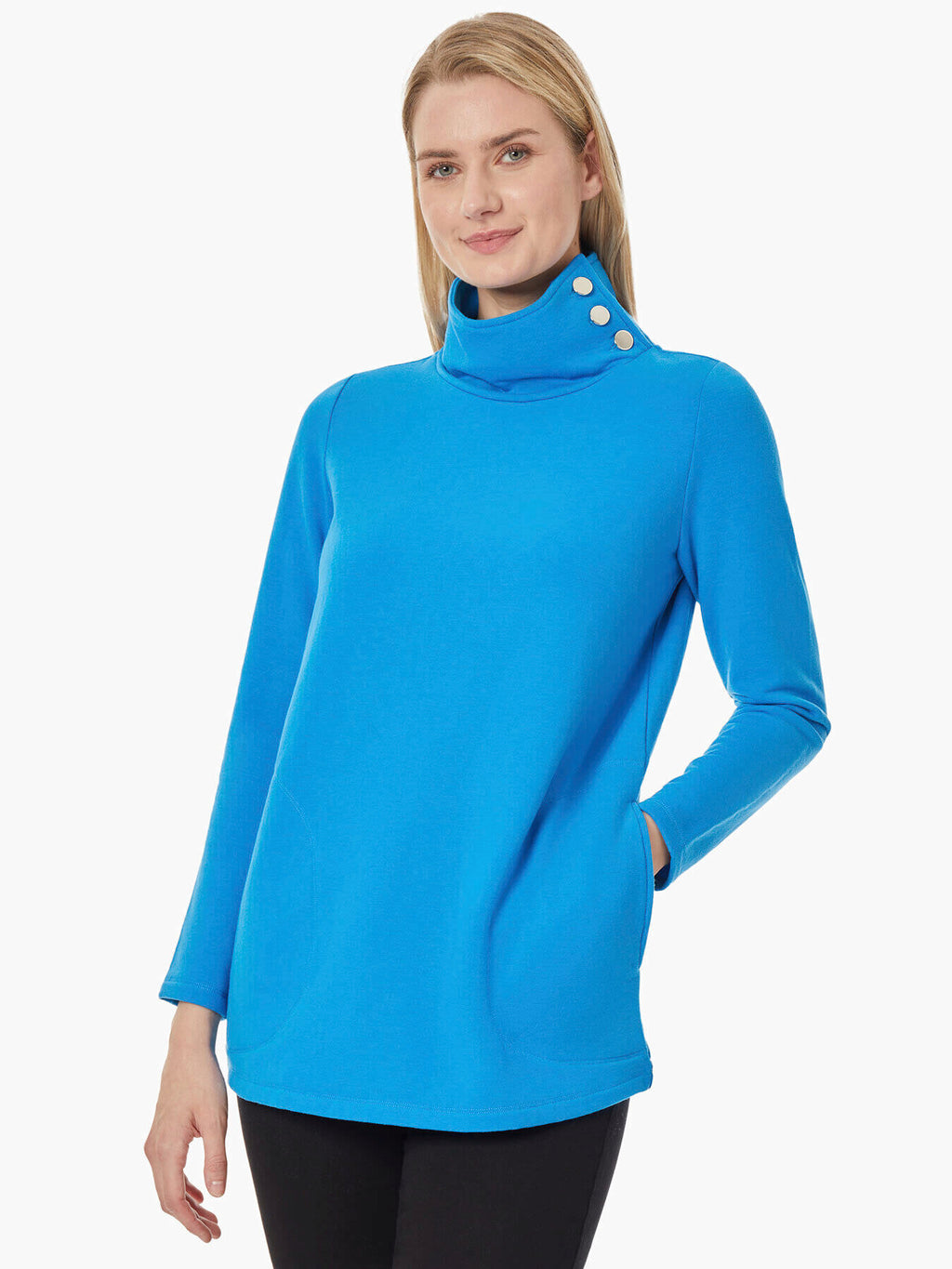 Blue Tunic Turtleneck Tunic Jones New York