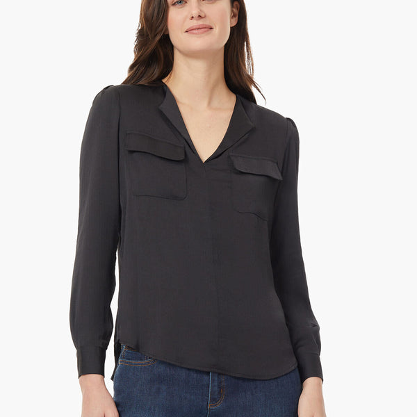 V Neck Blouse - Utility Blouse | Jones New York