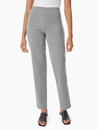 Houndstooth Pants - Straight Leg Pull-On Pants | Jones New York